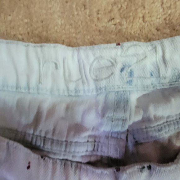 Rue 21 shorts paint splatter exposed pockets sz 9/10 womens - Picture 3 of 5